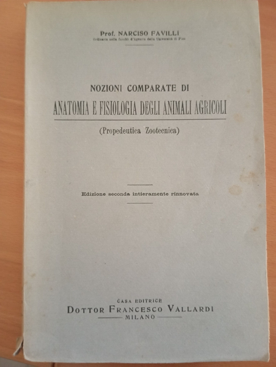 Anatomia e fisiologia degli animali agricoli, Vallardi, 1943, per collezionisti