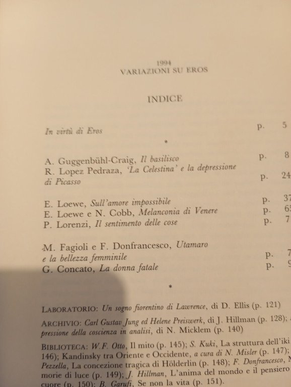 Anima, Variazioni su Eros, 1994