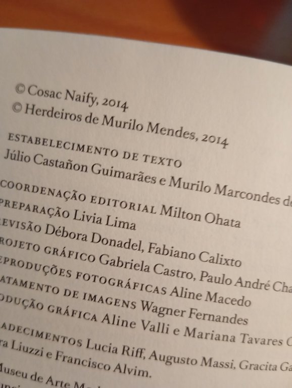 Antologia poetica, Murilo Mendes, Cosac Naify 2014, in portoghese, con …