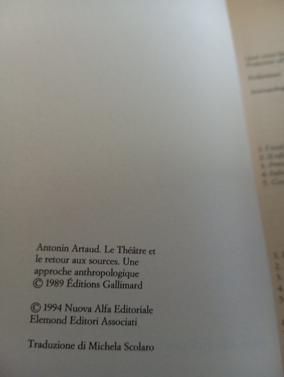 Antonin Artaud, il teatro e il ritorno alle origini, Monique …
