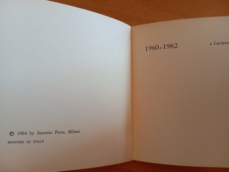 Antonio Porta, Aprire, Scheiwiller 1964, prima edizione, 500 copie numerate | Immagine Gallery 8