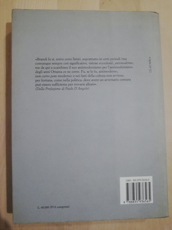 Arcadio o della scultura. Eliante o dell'architettura, Cesare Brandi, 1992