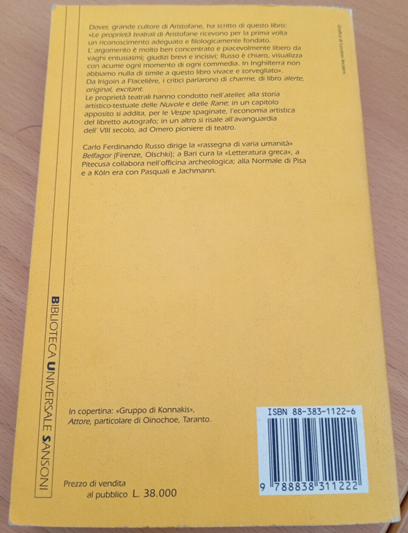 Aristofane autore di teatro, Carlo Ferdinando Russo, Sansoni, 1992 | Immagine Gallery 6