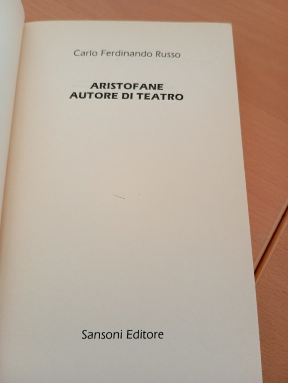 Aristofane autore di teatro, Carlo Ferdinando Russo, Sansoni, 1992 | Immagine Gallery 9