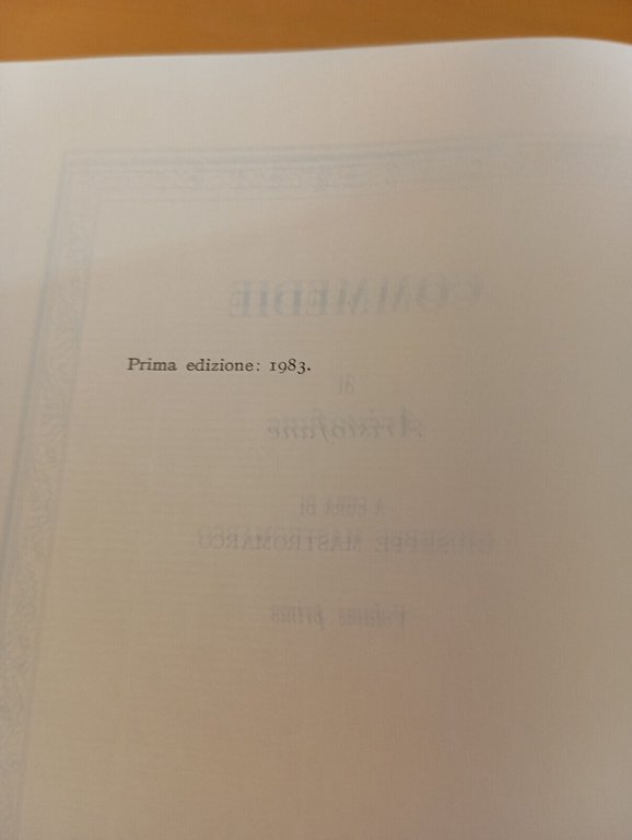 Aristofane, le commedie volume primo, UTET, 1983