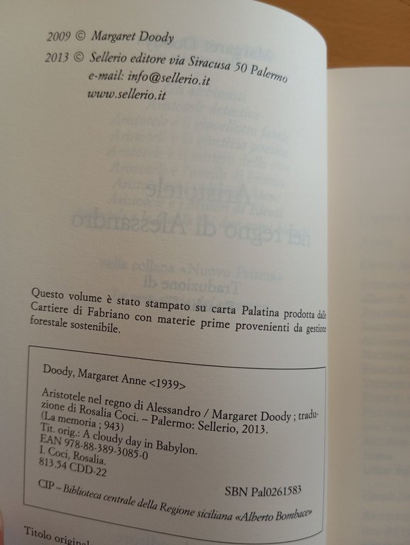 Aristotele nel regno di Alessandro, Margaret Doody, Sellerio, 2013, nuovo | Immagine Gallery 7