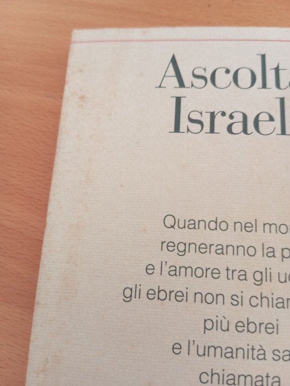 Ascolta, Israele, Antonio Tirri, Giuntina, 1999