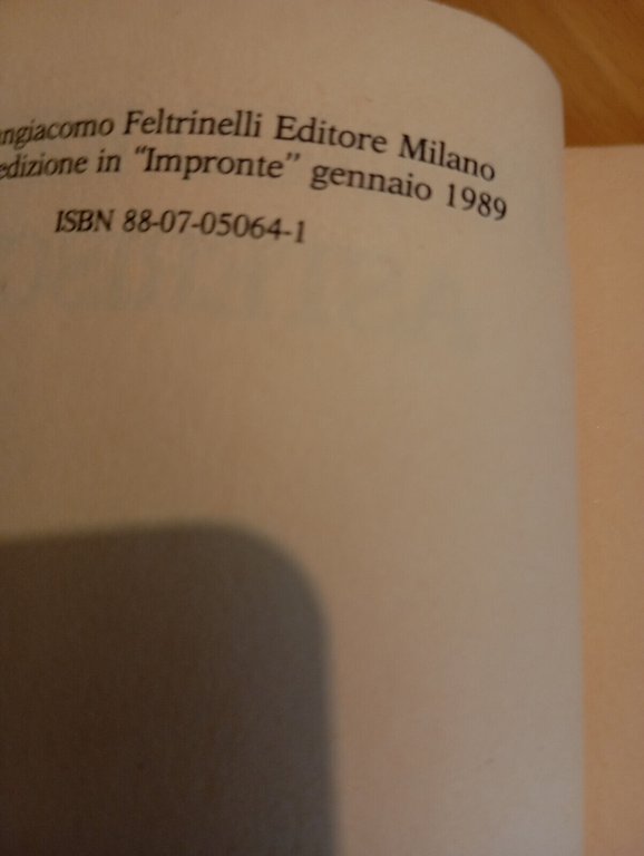 Asterischi, Franco Rella, Feltrinelli, 1989