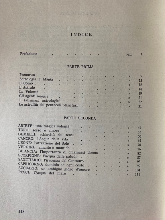 Astrologia e talismani d'amore, Enzo Acampora, 1982