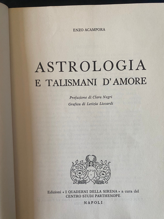 Astrologia e talismani d'amore, Enzo Acampora, 1982