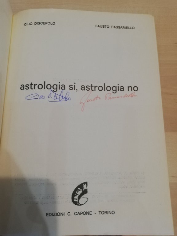 Astrologia sì, astrologia no, Discepolo - Passariello, Edizioni C. Capone, …