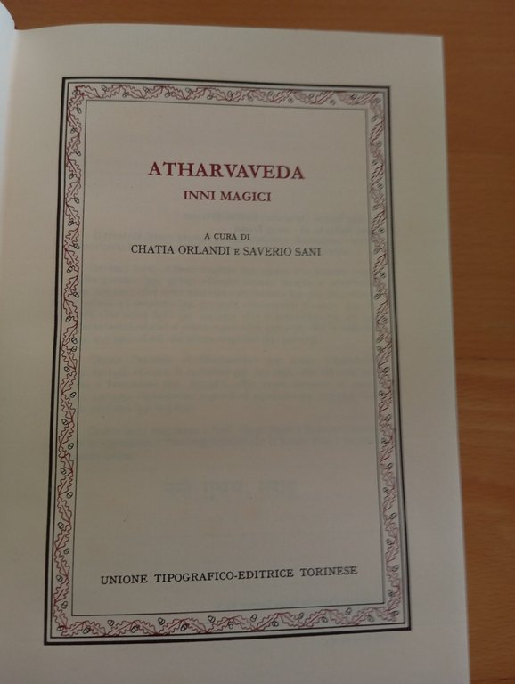 Atharvaveda, Inni magici, Orlandi - Sani, UTET, 1992 | Immagine Gallery 6