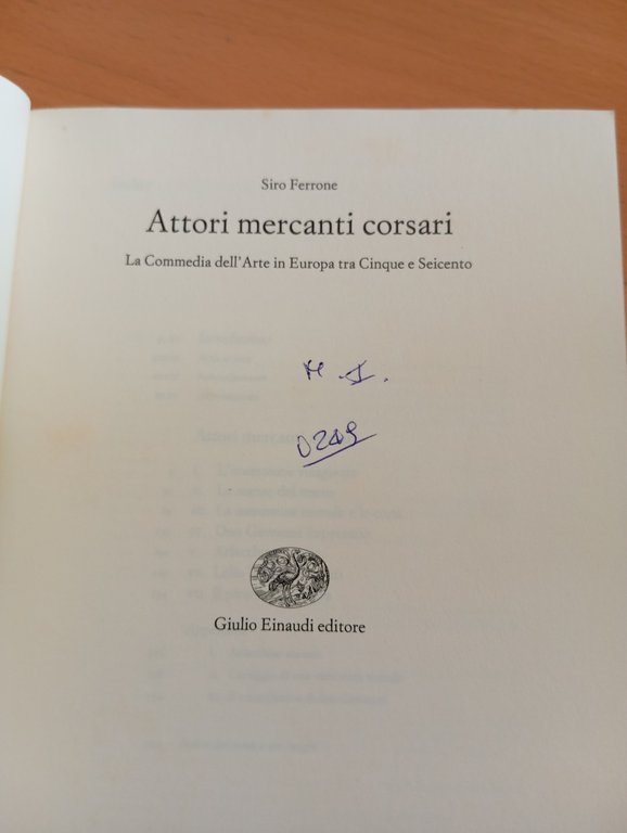 Attori mercanti corsari, La commedia dell'arte, Sirio Ferrone, Einaudi, 1993 | Immagine Gallery 9
