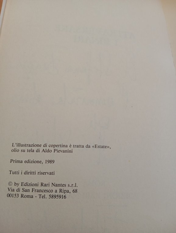 Attraversare i binari, Mario Mazzantini, Edizioni Rari Nantes, 1989