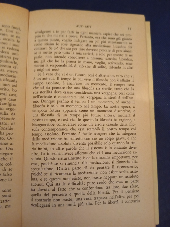 Aut Aut, Soren Kierkegaard, BMM Mondadori, 1960