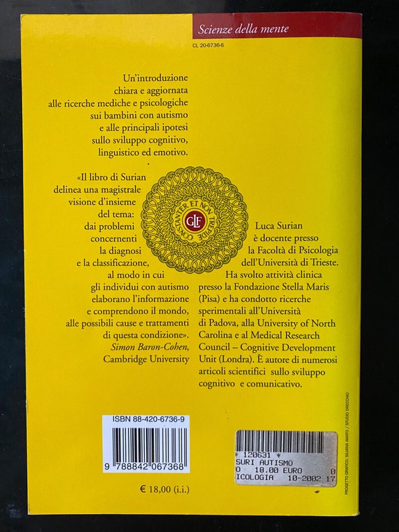 Autismo. indagini sulla sviluppo mentale, Luca Surian, Laterza, 2002