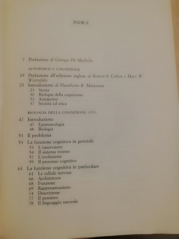 Autopoiesi e cognizione, Humberto Maturana - Francisco Varela, 1992, Marsilio