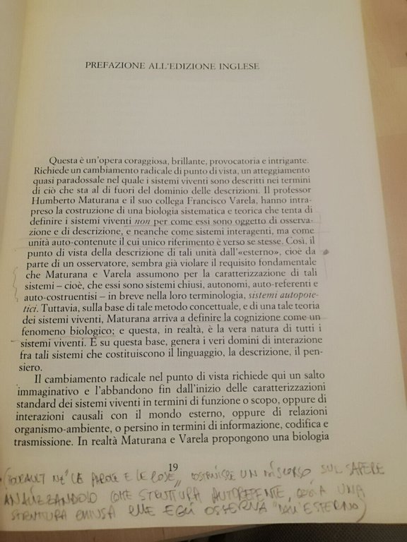 Autopoiesi e cognizione, Humberto Maturana - Francisco Varela, 1992, Marsilio