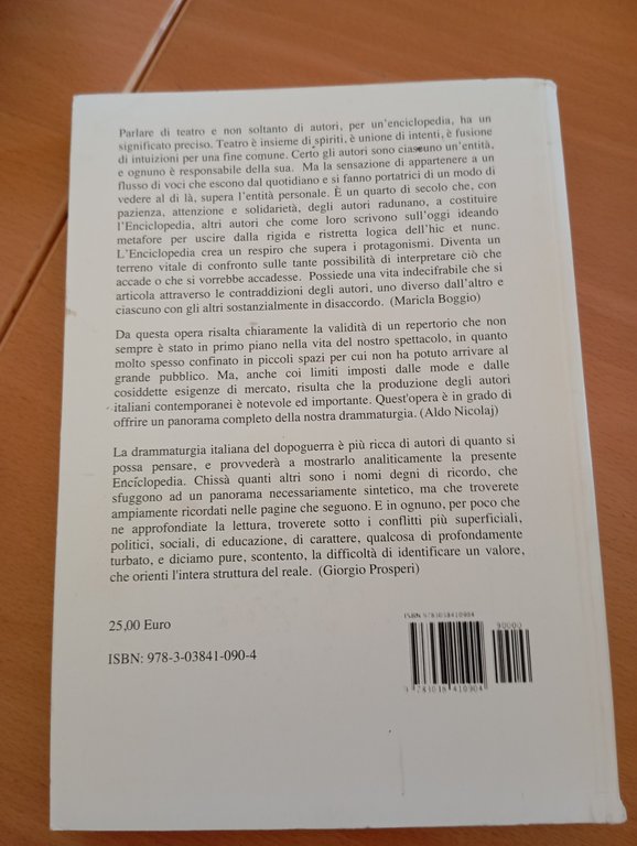 Autori e drammaturgie, Enciclopedia del teatro, Quarta edizione aggiornata 2017
