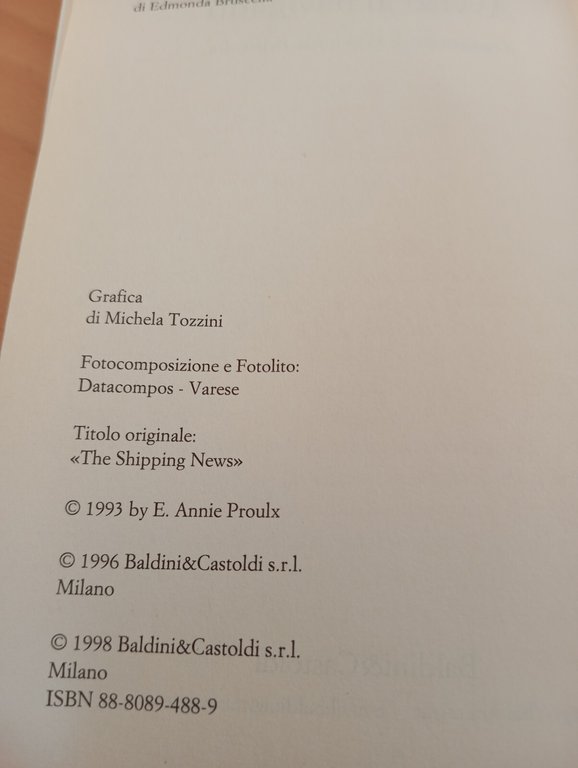 Avviso ai naviganti, E. Annie Proulx, Baldini e Castoldi, 1998 | Immagine Gallery 15