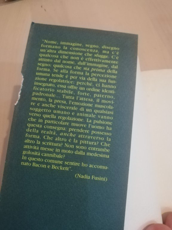 B&B. Beckett & Bacon, Nadia Fusini, Garzanti, 1994, prima edizione