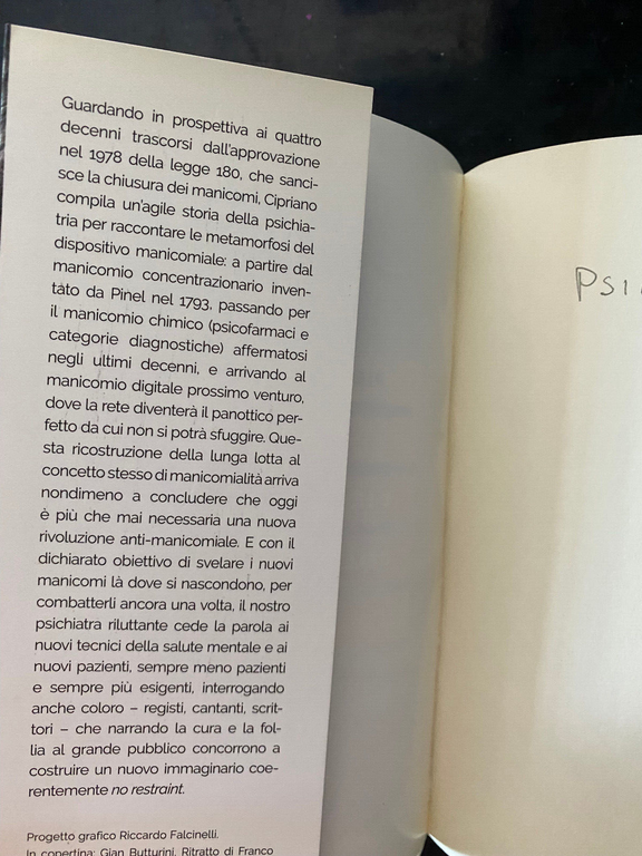 Basaglia e le metamorfosi della psichiatria, Piero Cipriano, Elauthera, 2018