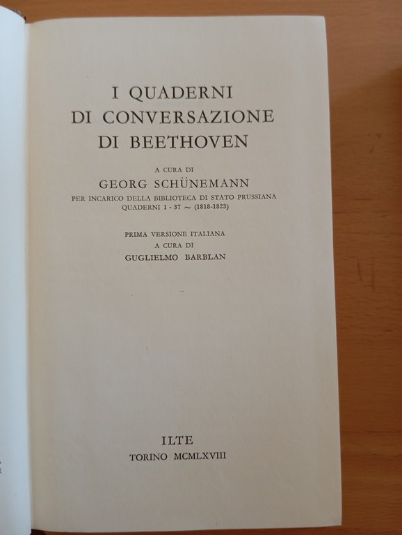 Beethoven, I quaderni di conversazione, cofanetto, Georg Schunemann, ILTE, 1968 | Immagine Gallery 7