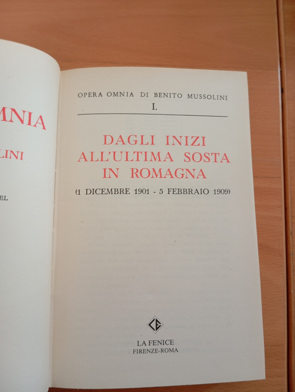 Benito Mussolini Opera Omnia, La Fenice, 44 volumi, (36 più …