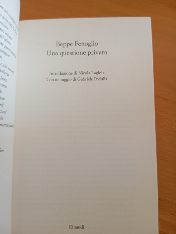 Beppe Fenoglio, Una questione privata, Einaudi, 2022 | Immagine Gallery 5