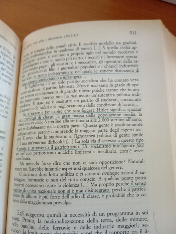 Bernard Crick, George Orwell, Il Mulino, 1991, sottolineato
