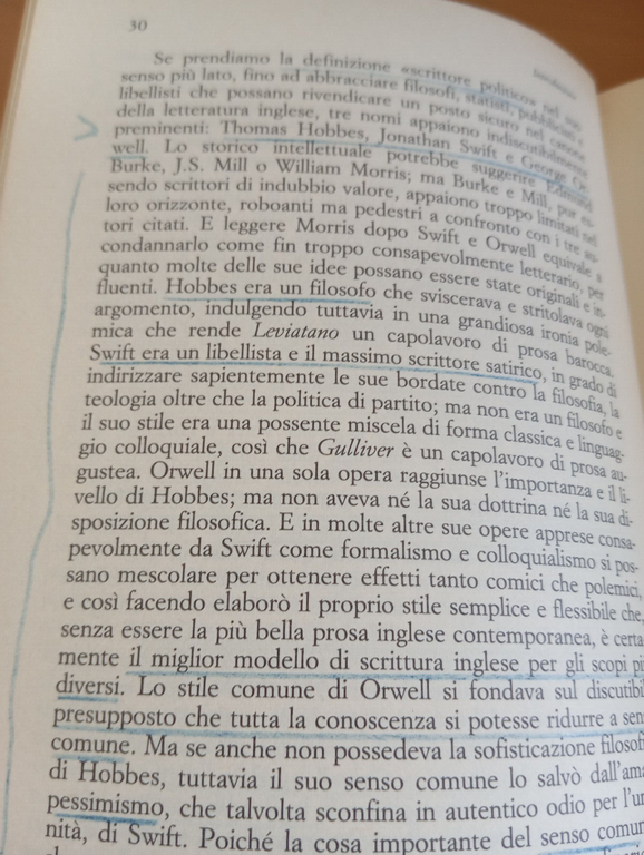 Bernard Crick, George Orwell, Il Mulino, 1991, sottolineato