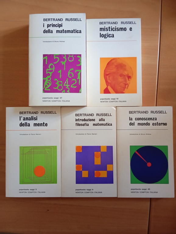 Bertrand Russell, 5 volumi in cofanetto, analisi mente, misticismo edizione …