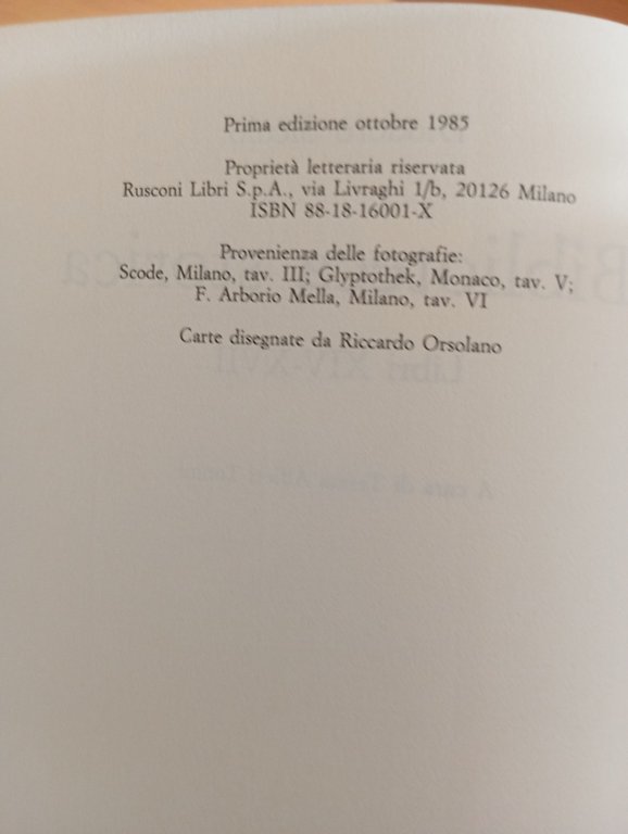 Diodoro Siculo, Biblioteca storica, Libri XIV-XVII, Rusconi 1985, I edizione | Immagine Gallery 9