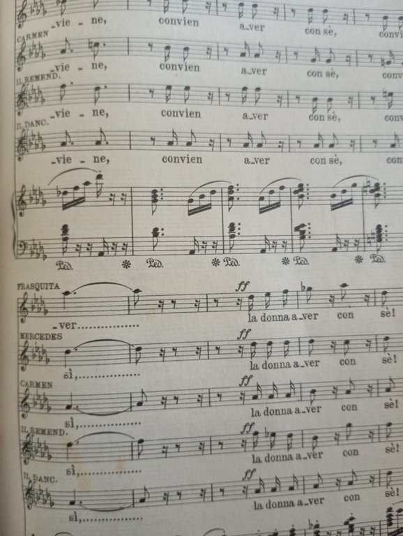 Bizet, Carmen, spartito canto e pianoforte, rllegato, Ricordi, 1914? | Immagine Gallery 9