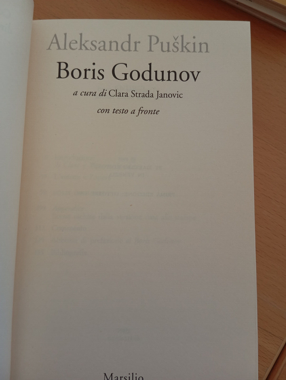 Boris Godunov, Aleksandr Puskin, Marsilio, 1995