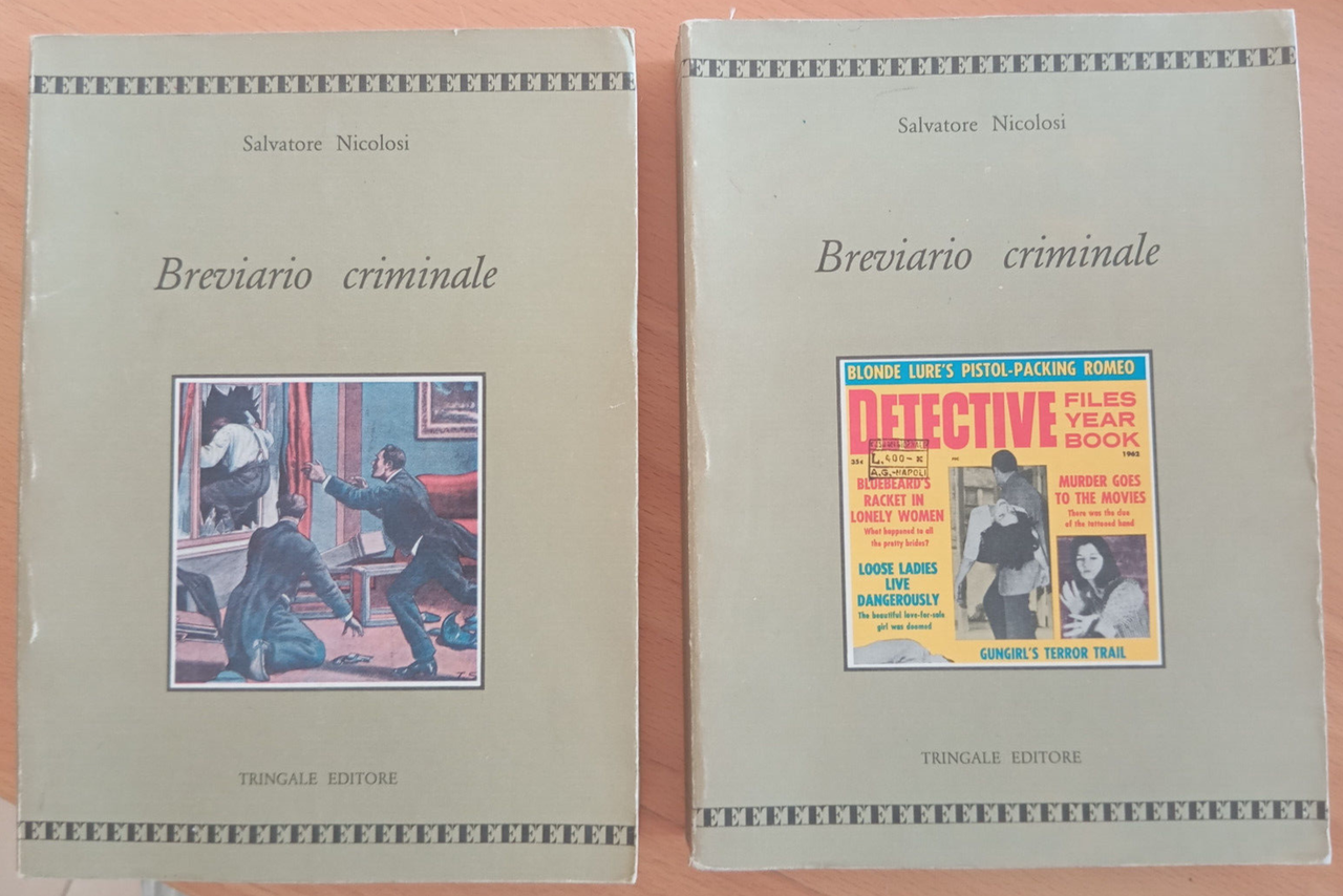 Breviario criminale, 2 due volumi, Salvatore Nicolosi, Tringale, 1988 | Immagine principale