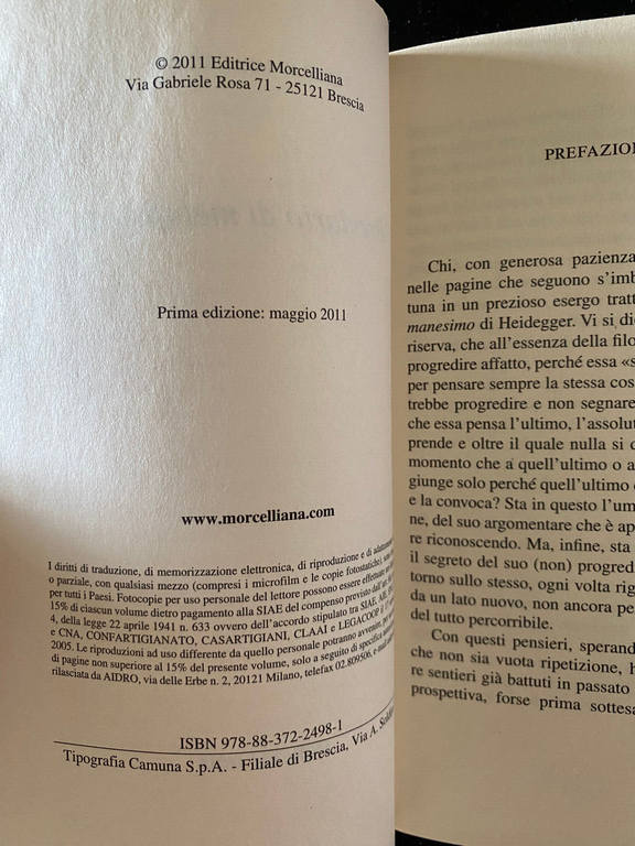 Breviario di metafisica, Virgilio Melchiorre, Morcelliana, 2011
