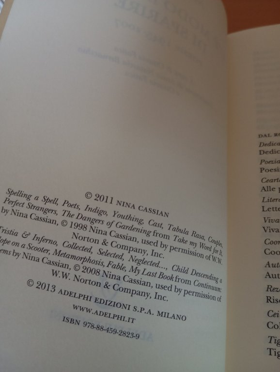 C'è modo e modo di sparire, Nina Cassian, Adelphi, 2013