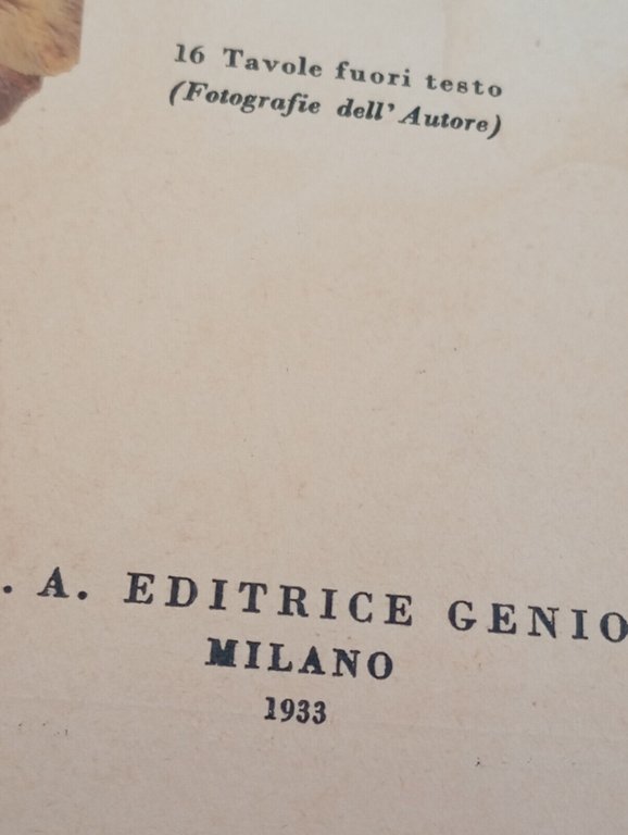 Caccia grossa con Hagenbeck, Wilhelm Munneke, Editrice Genio, 1933