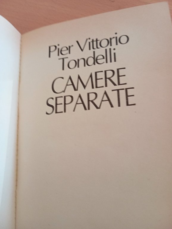 Camere separate, Pier Vittorio Tondelli, Bompiani, 1993