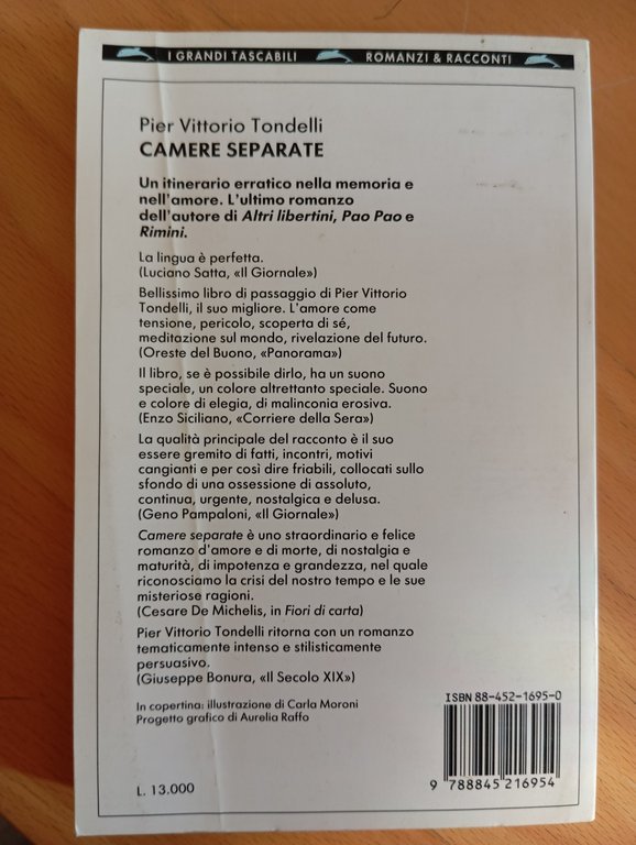 Camere separate, Pier Vittorio Tondelli, Bompiani, 1998 | Immagine Gallery 3