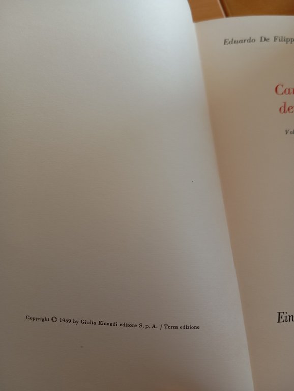 Cantata dei giorni dispari, 2 volumi, Eduardo De Filippo, Einaudi, … | Immagine Gallery 11