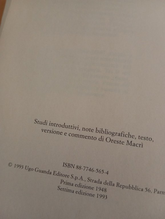 Canti gitani e andalusi, Federico Garcia Lorca, Guanda, 1993