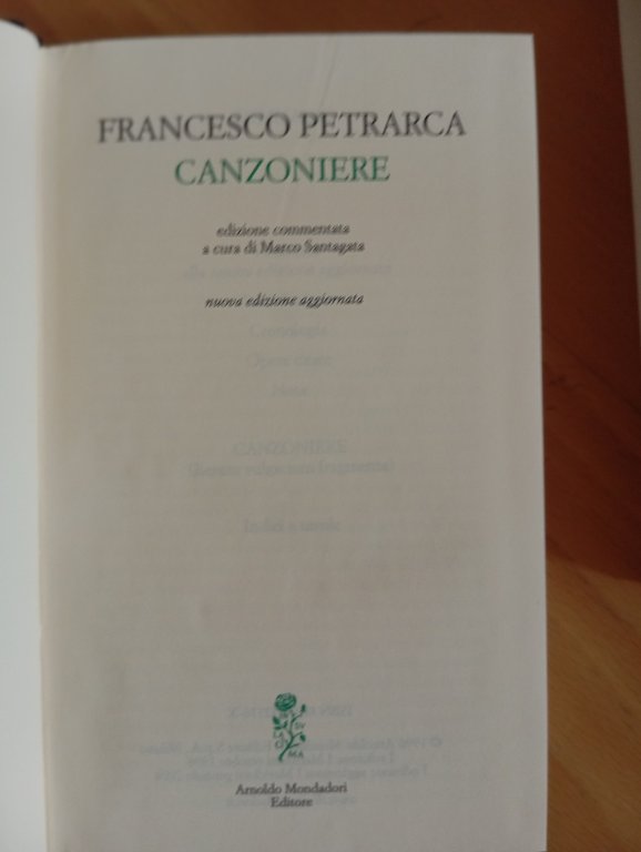 Canzoniere, Petrarca, Meridiani Mondadori, 2004 | Immagine Gallery 8