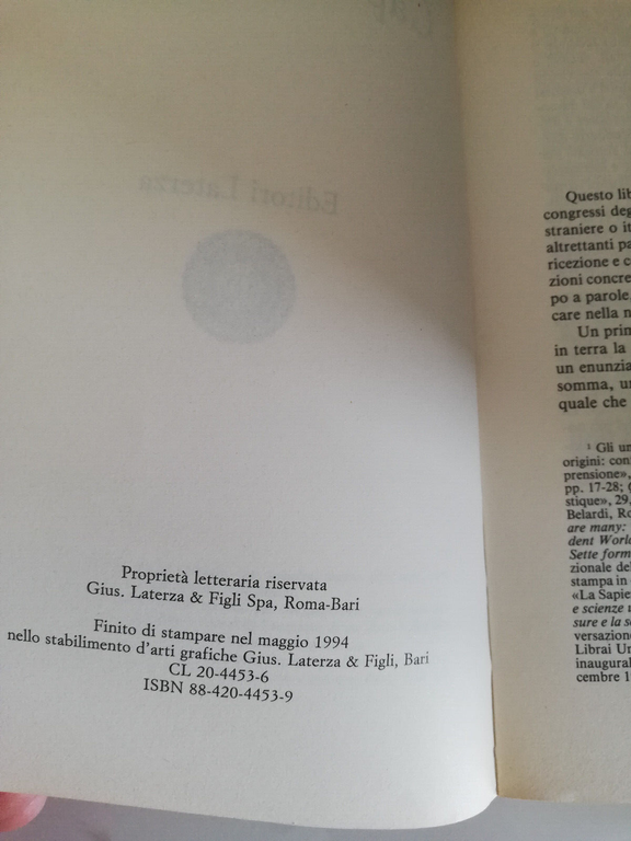 Capire le parole, Tullio De Mauro, 1994, Laterza, prima edizione