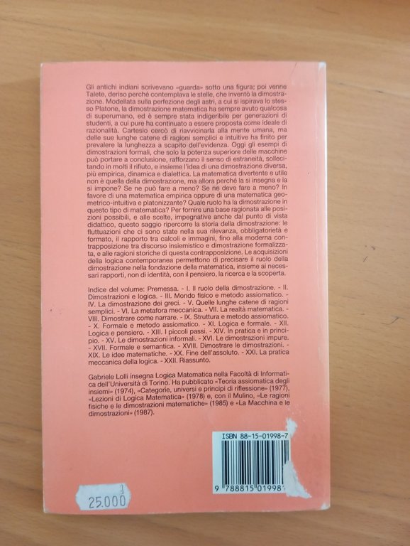 Capire una dimostrazione, Gabriele Lolli, Il Mulino, 1988 | Immagine Gallery 5
