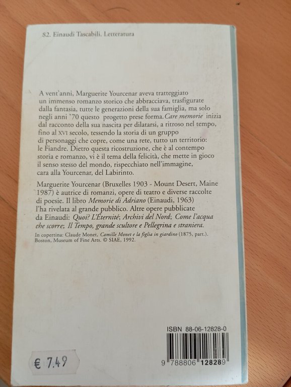 Care memorie, Margherite Yourcenar, Einaudi, 1992