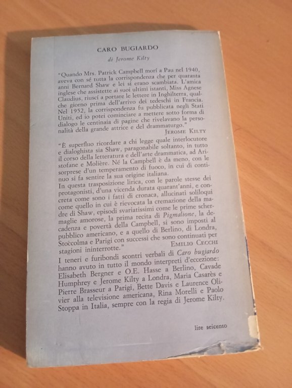Caro bugiardo, Jerome Kilty, Bompiani, 1962 | Immagine Gallery 9