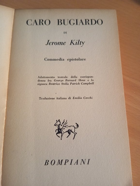 Caro bugiardo, Jerome Kilty, Bompiani, 1962 | Immagine Gallery 13