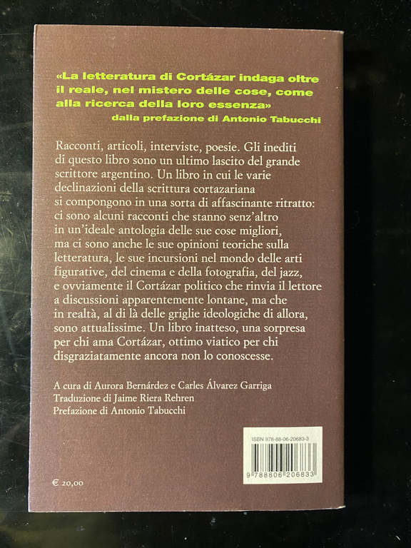 Carte inaspettate, Julio Cortazar, Einaudi, 2012